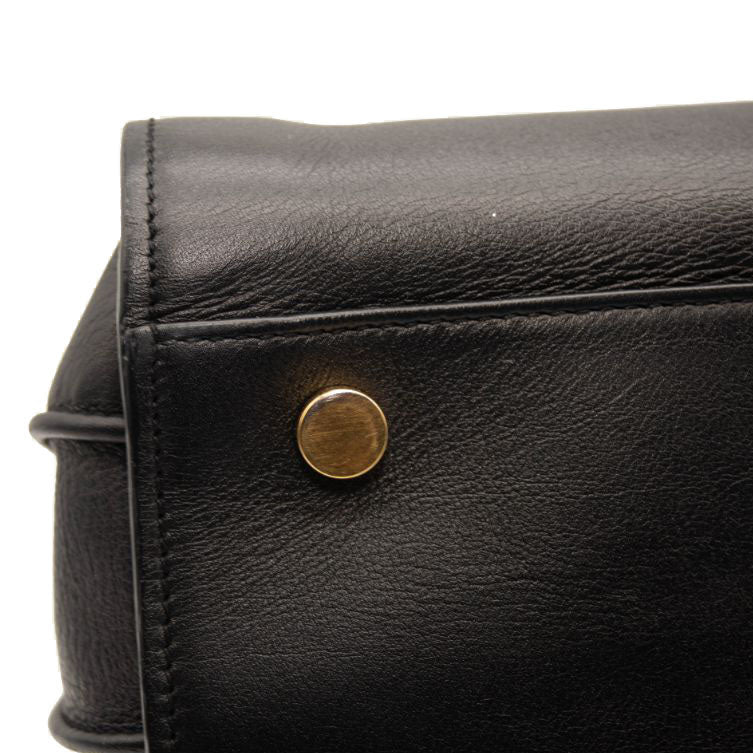 USED Saint Laurent Calfskin Small Sac De Jour Black