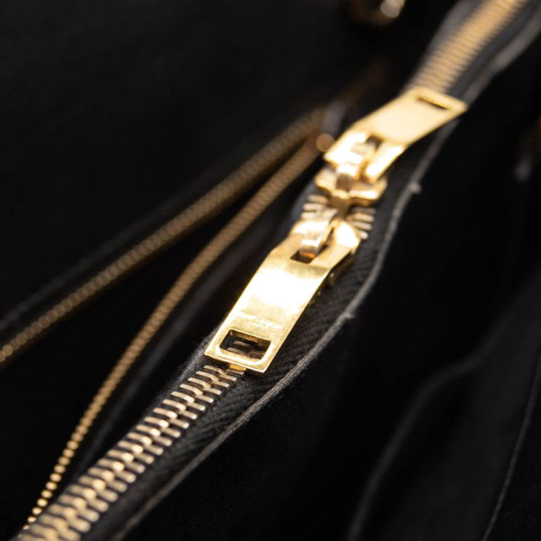 USED Saint Laurent Calfskin Small Sac De Jour Black