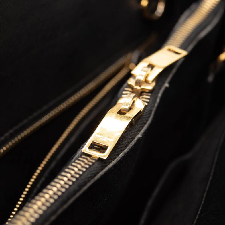 USED Saint Laurent Calfskin Small Sac De Jour Black