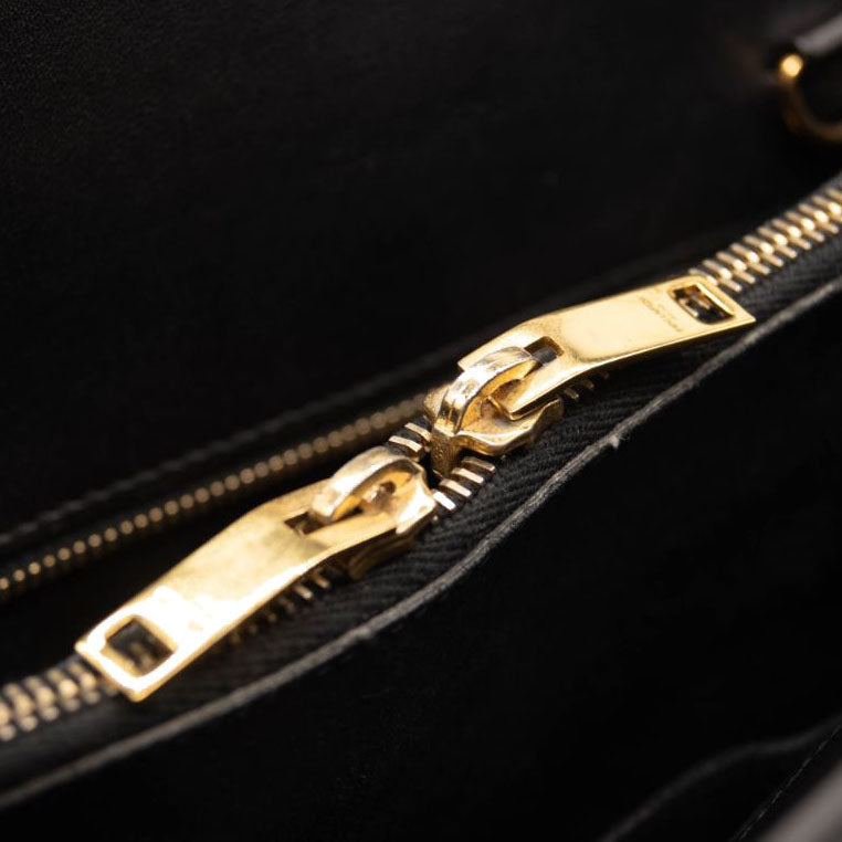 USED Saint Laurent Calfskin Small Sac De Jour Black