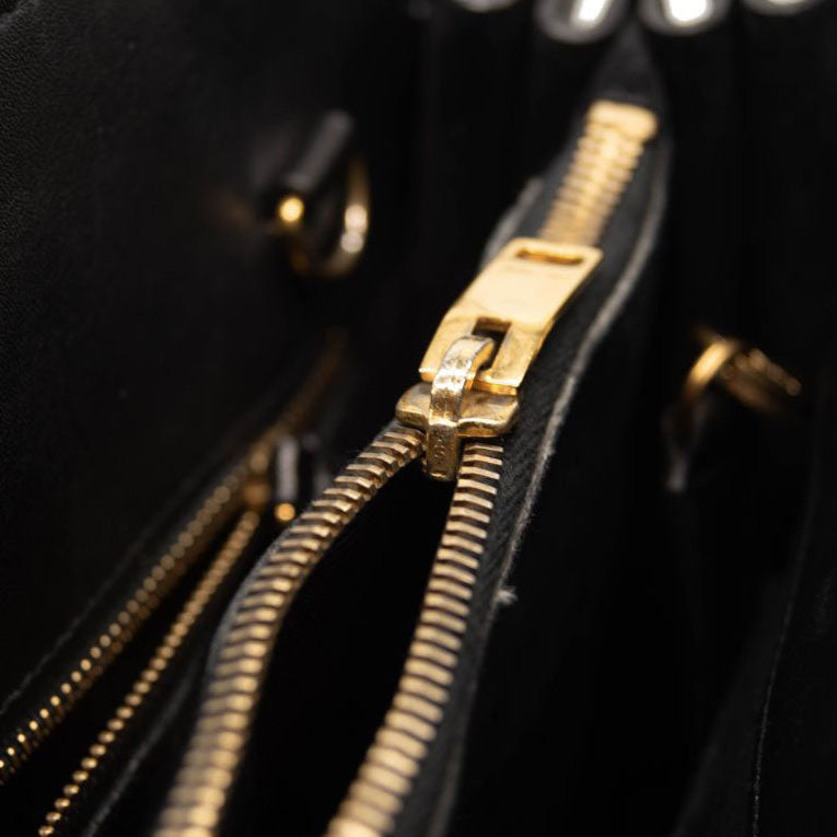 USED Saint Laurent Calfskin Small Sac De Jour Black