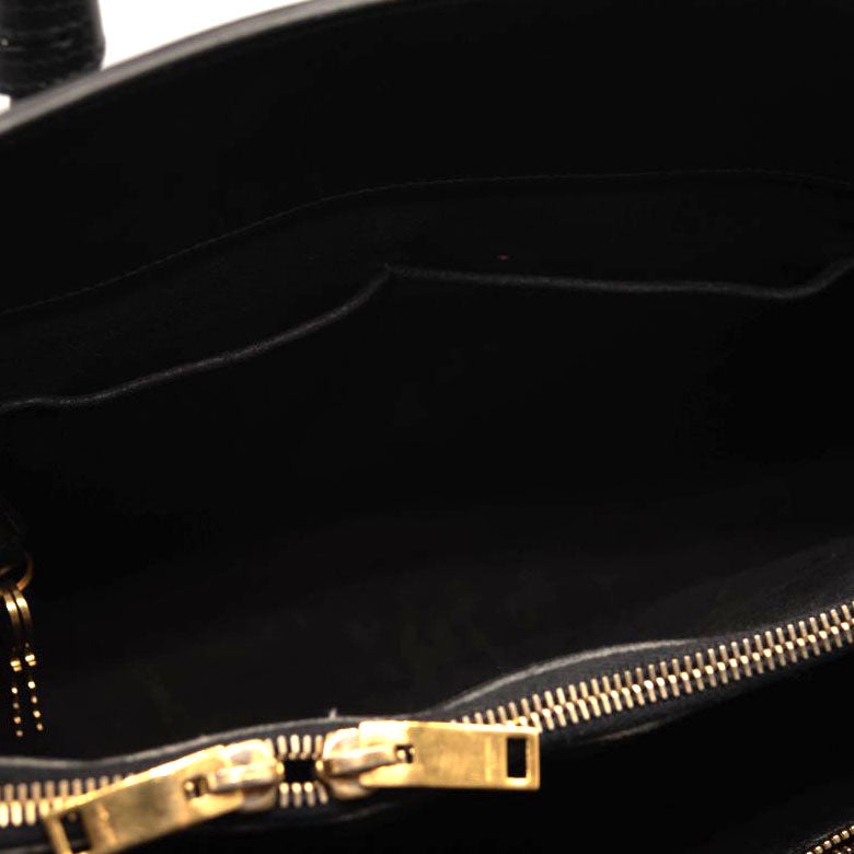 USED Saint Laurent Calfskin Small Sac De Jour Black