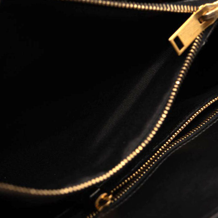 USED Saint Laurent Calfskin Small Sac De Jour Black