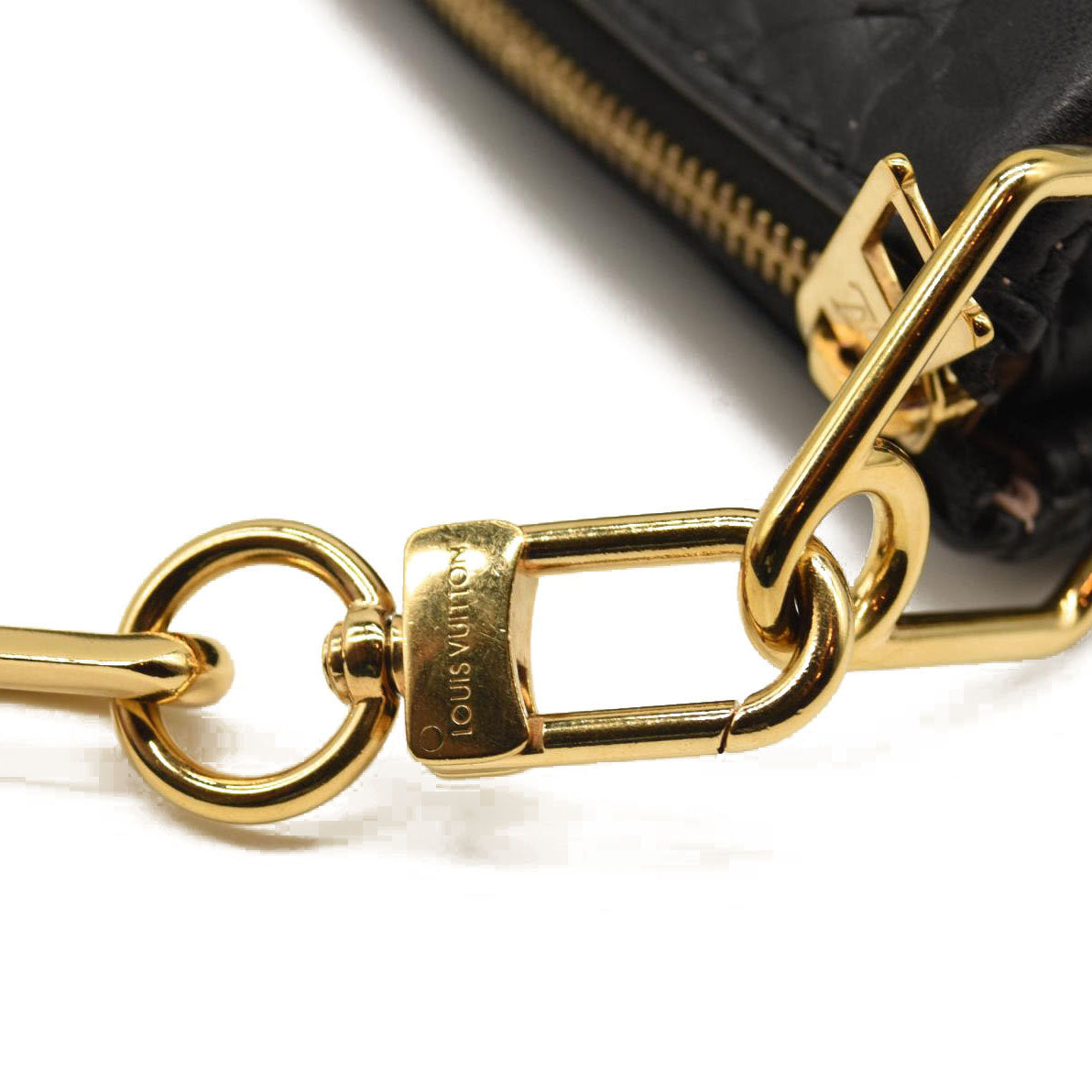 Louis Vuitton Lambskin Embossed Monogram Coussin PM Black