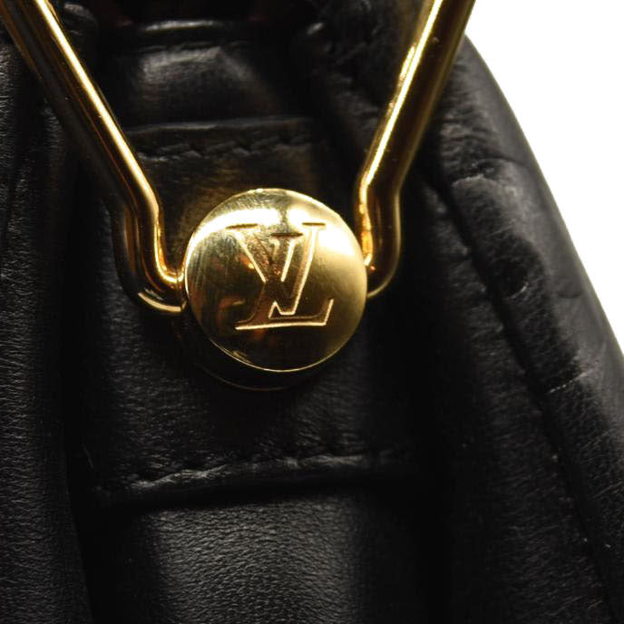 Louis Vuitton Lambskin Embossed Monogram Coussin PM Black