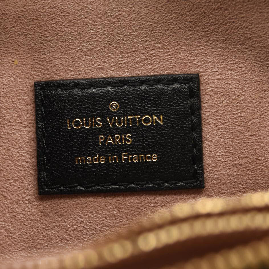 Louis Vuitton Lambskin Embossed Monogram Coussin PM Black