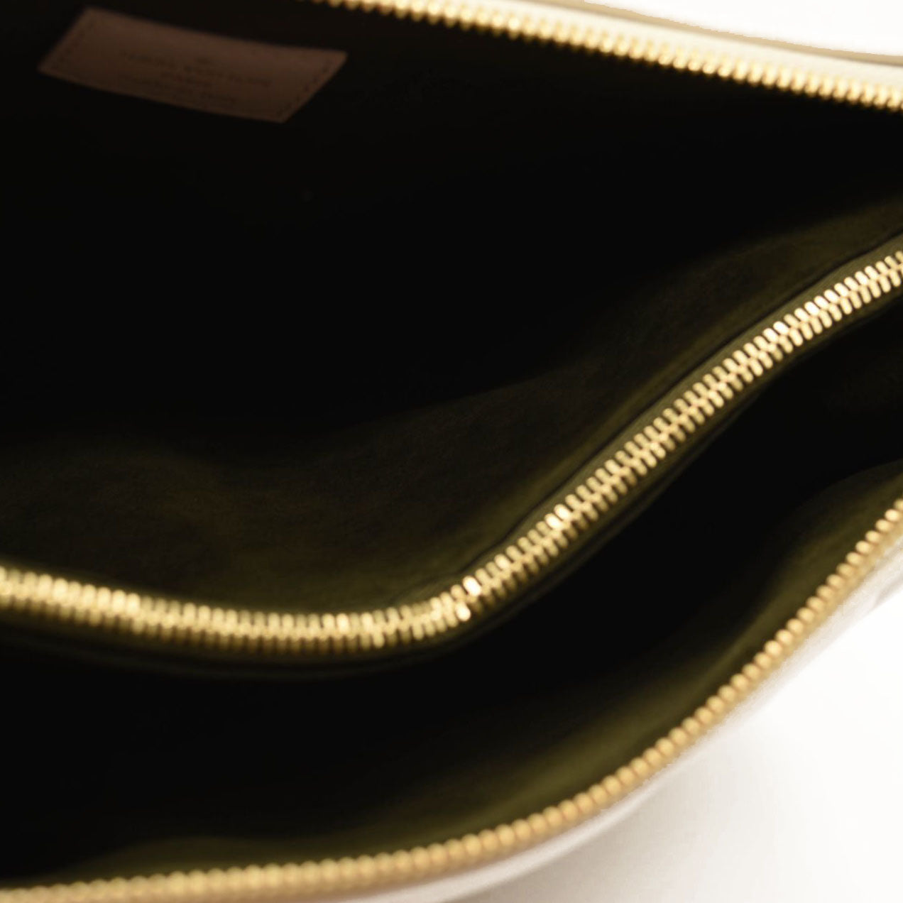 LOUIS VUITTON Lambskin Embossed Monogram Coussin PM Cream