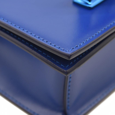 NEW Alexander McQueen Calfskin Mini Jeweled Knuckle Satchel Royal Blue