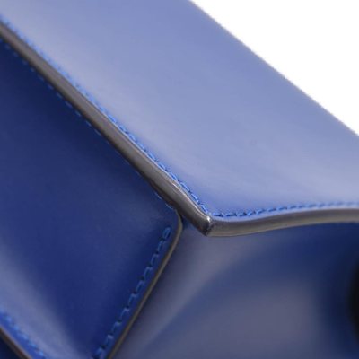 NEW Alexander McQueen Calfskin Mini Jeweled Knuckle Satchel Royal Blue