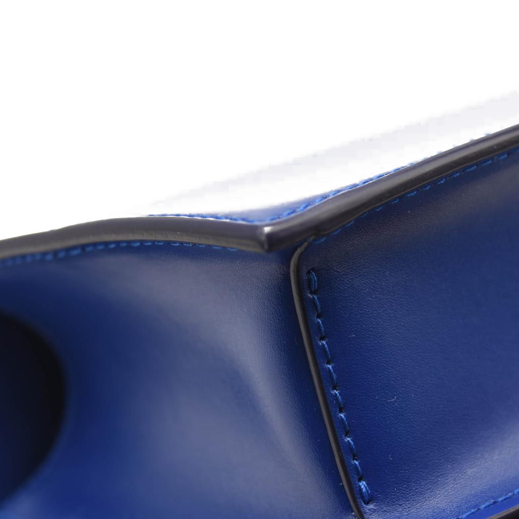 NEW Alexander McQueen Calfskin Mini Jeweled Knuckle Satchel Royal Blue