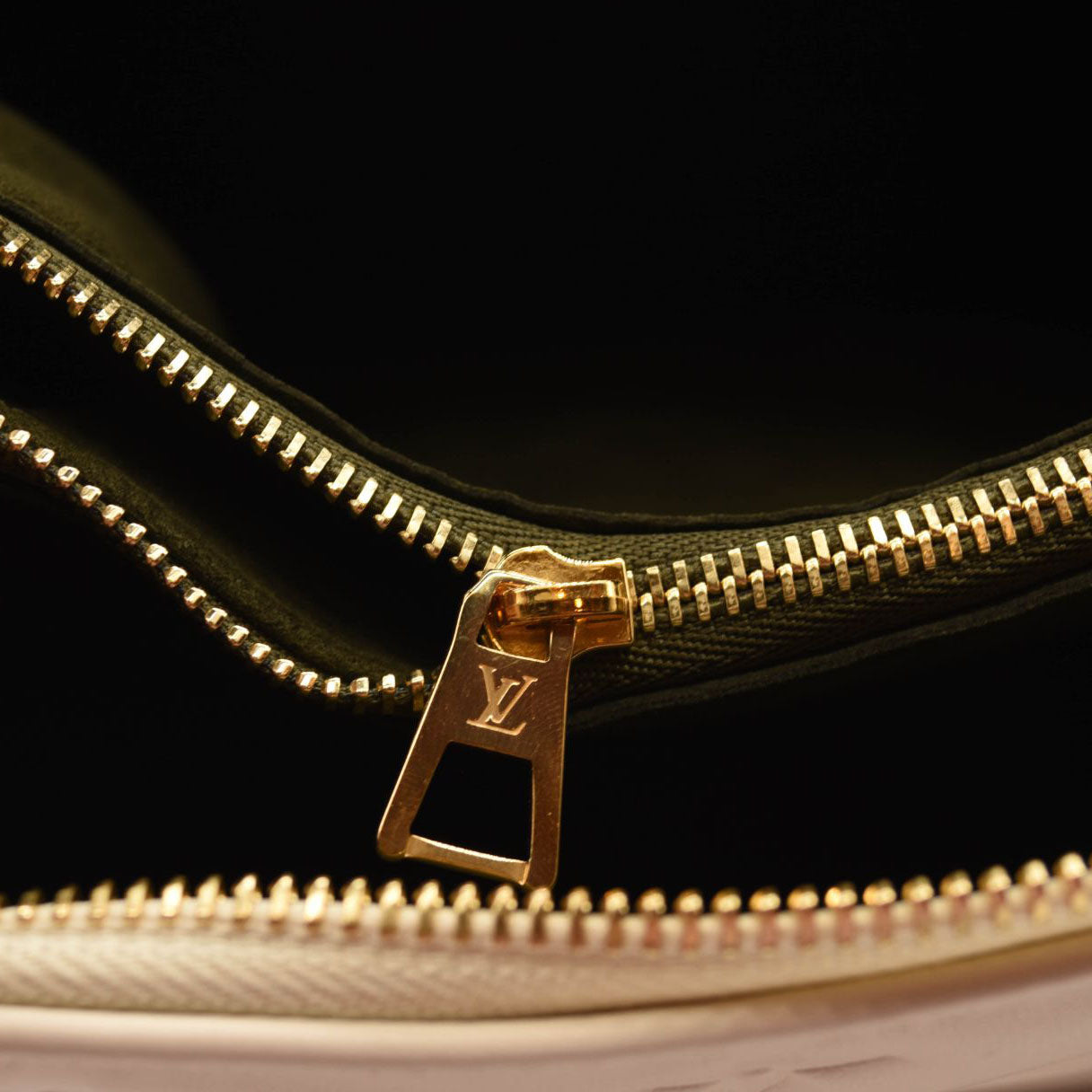 LOUIS VUITTON Lambskin Embossed Monogram Coussin PM Cream