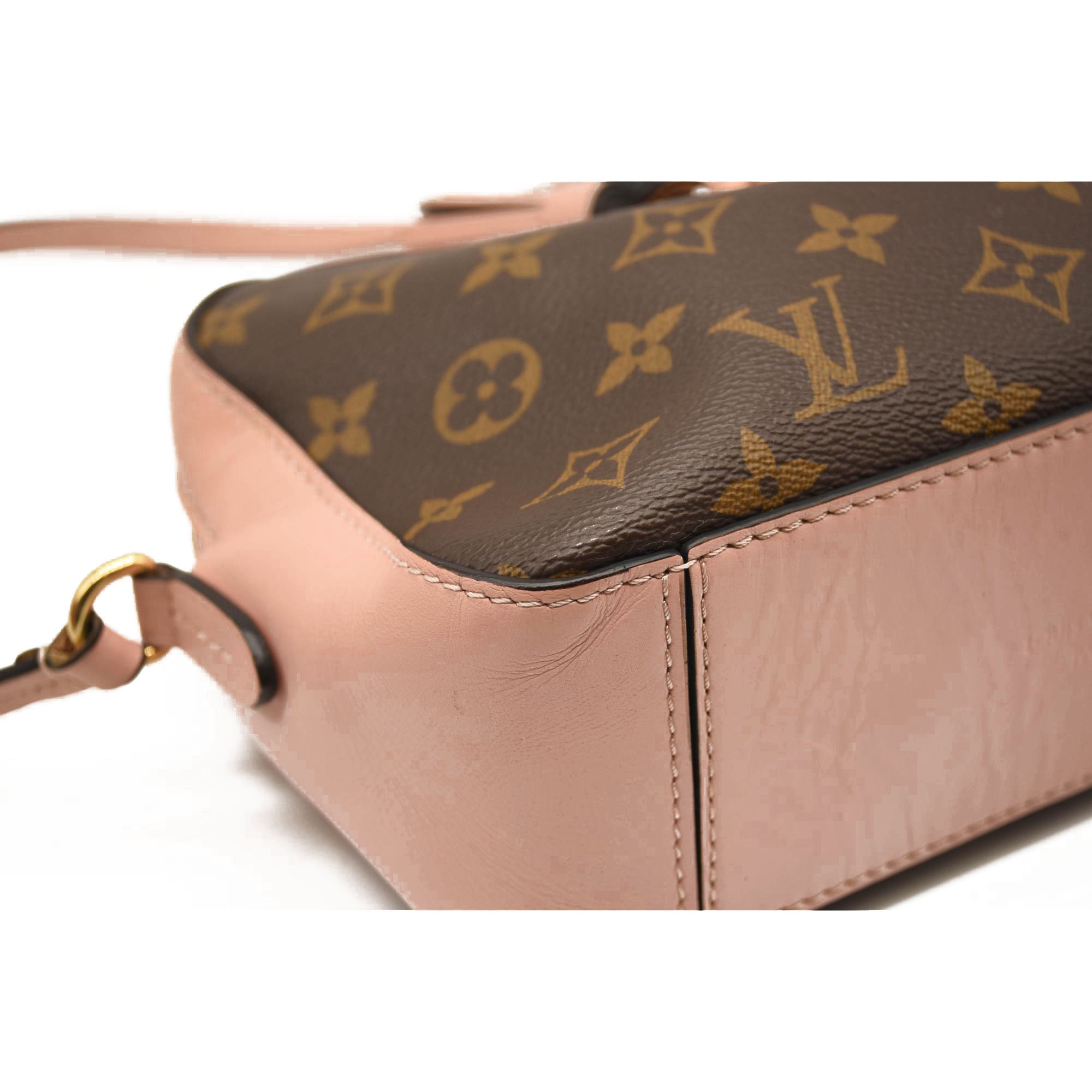 USED Louis Vuitton Saintonge Pink Monogram Canvas Cross Body Bag