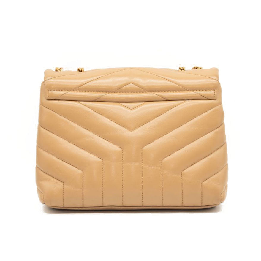 Saint Laurent Small Beige Loulou Shoulder Bag YSL Monogram