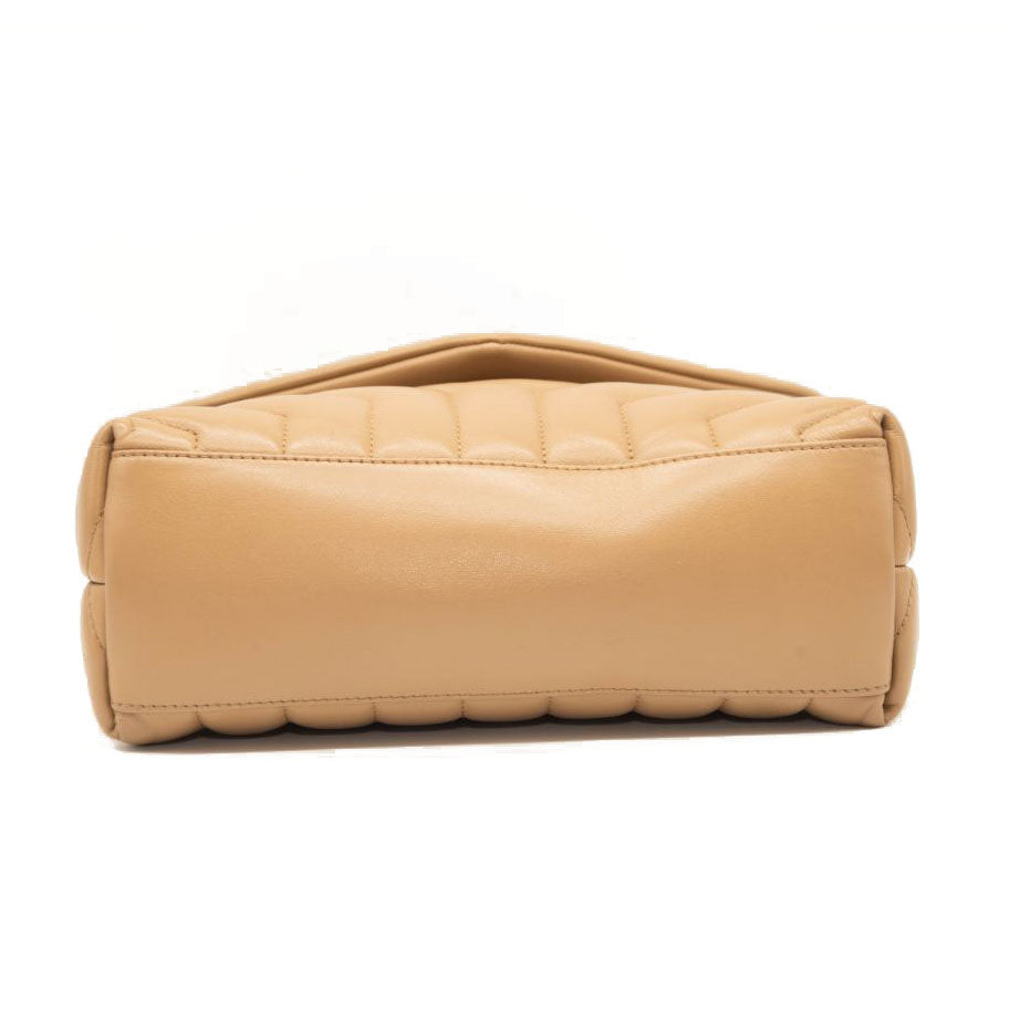 Saint Laurent Small Beige Loulou Shoulder Bag YSL Monogram