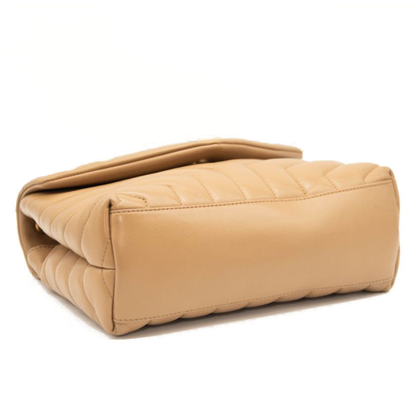 Saint Laurent Small Beige Loulou Shoulder Bag YSL Monogram