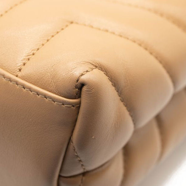 Saint Laurent Small Beige Loulou Shoulder Bag YSL Monogram