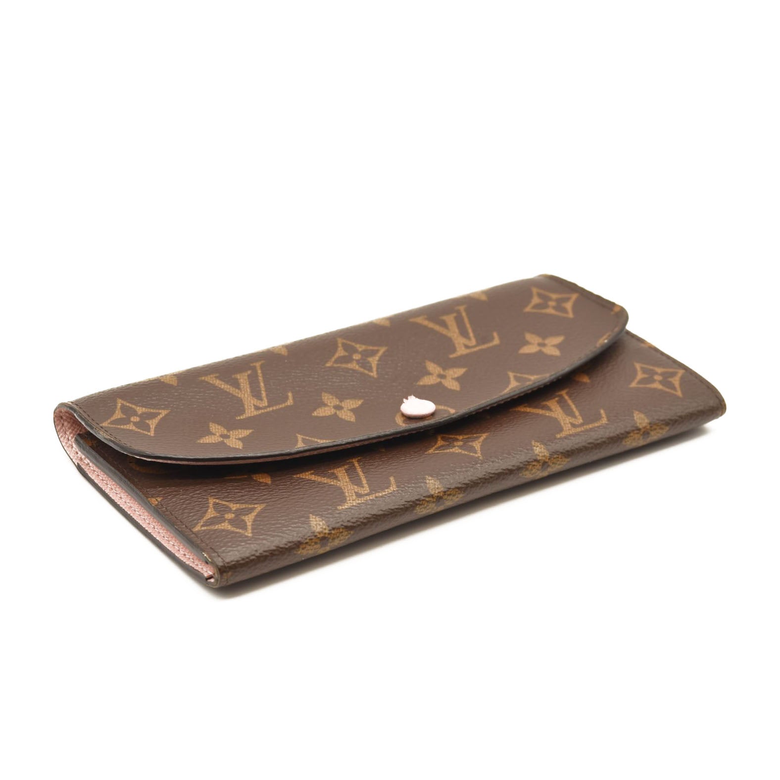 LOUIS VUITTON Monogram Emilie Wallet Rose Ballerine