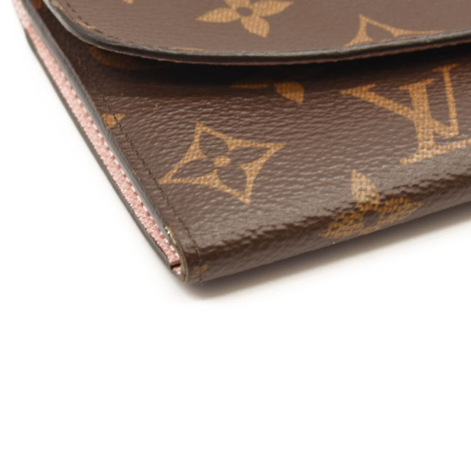 LOUIS VUITTON Monogram Emilie Wallet Rose Ballerine