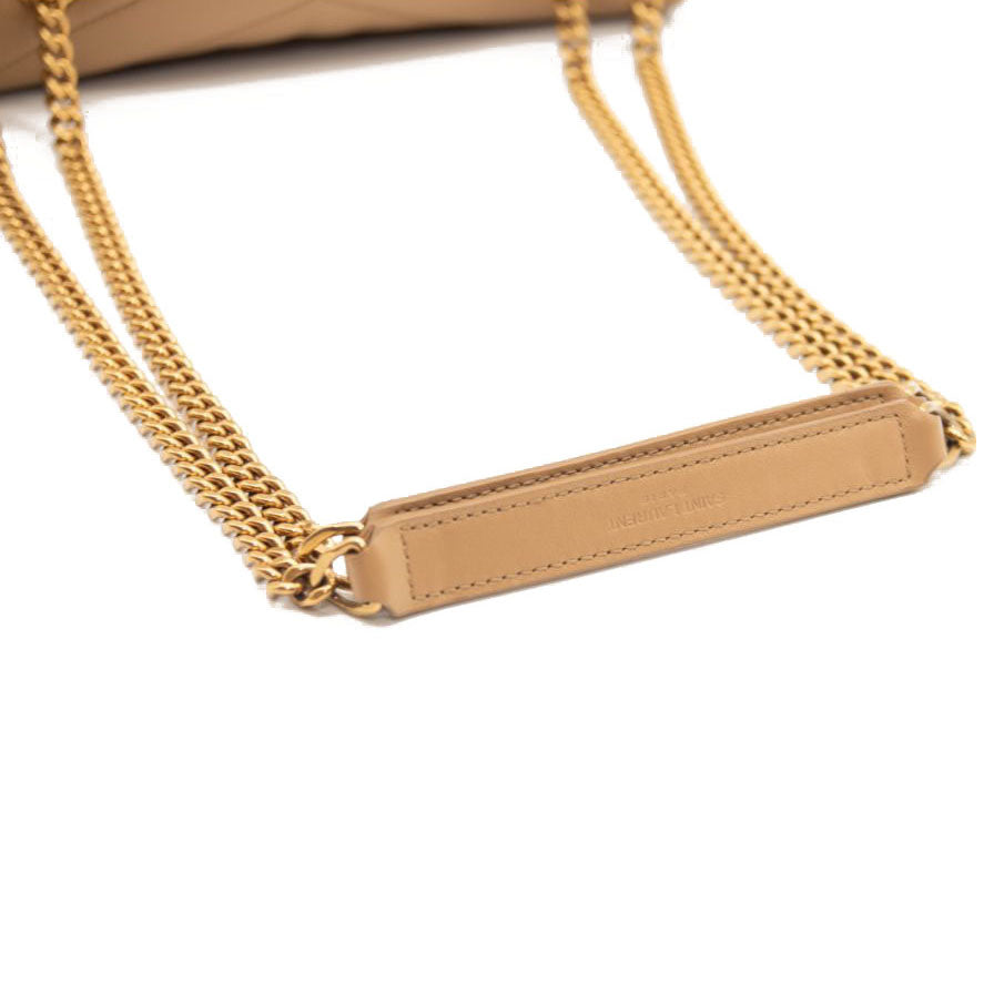 Saint Laurent Small Beige Loulou Shoulder Bag YSL Monogram
