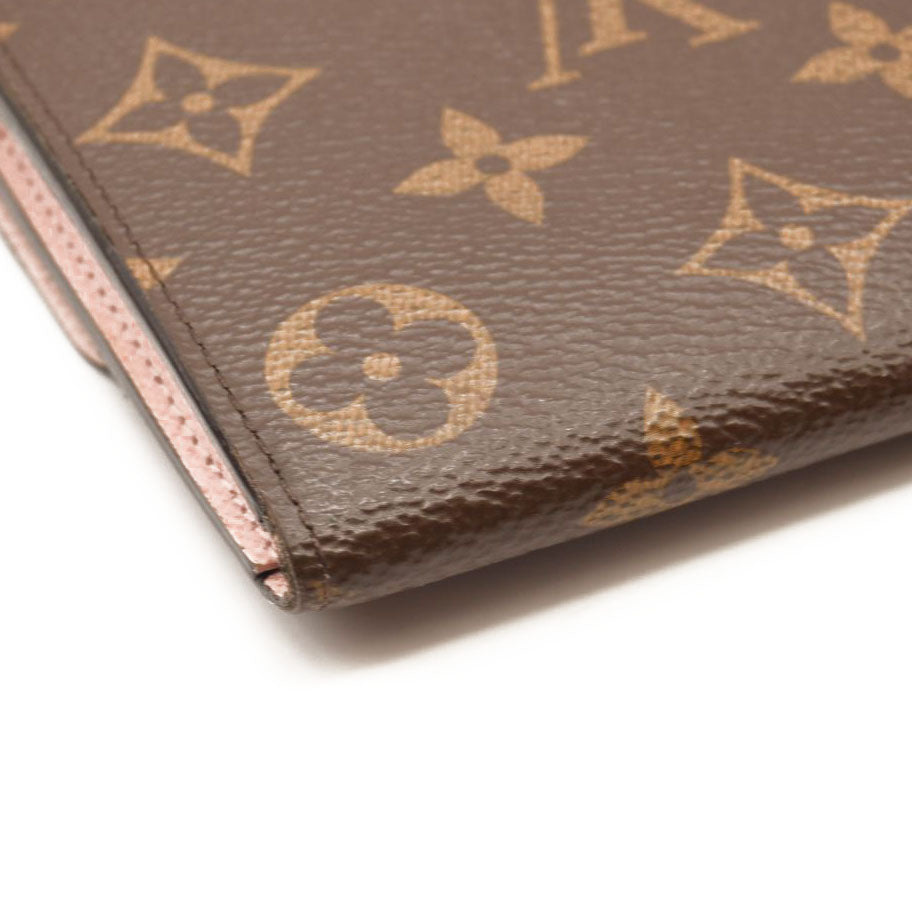 USED LOUIS VUITTON Monogram Emilie Wallet Rose Ballerine