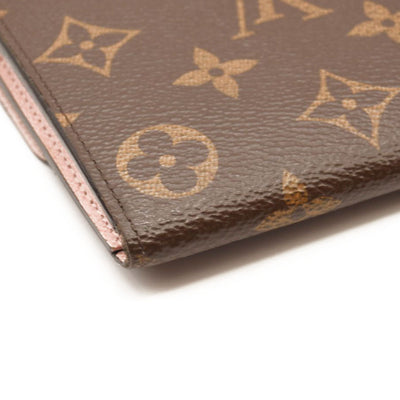 USED LOUIS VUITTON Monogram Emilie Wallet Rose Ballerine