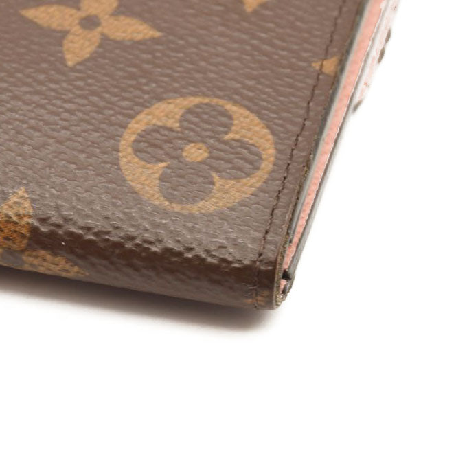 LOUIS VUITTON Monogram Emilie Wallet Rose Ballerine