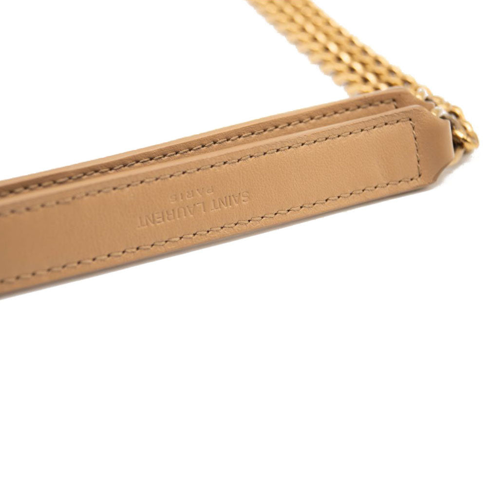 Saint Laurent Small Beige Loulou Shoulder Bag YSL Monogram