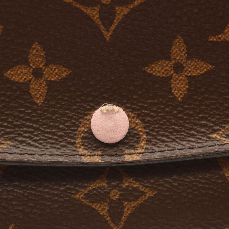 USED LOUIS VUITTON Monogram Emilie Wallet Rose Ballerine