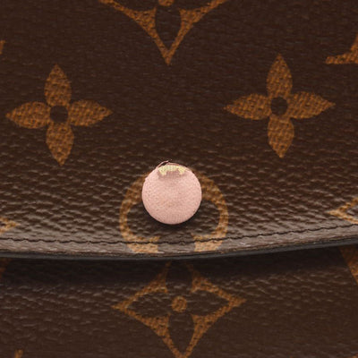 USED LOUIS VUITTON Monogram Emilie Wallet Rose Ballerine