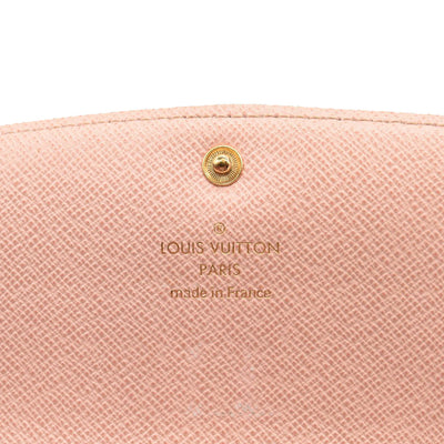 USED LOUIS VUITTON Monogram Emilie Wallet Rose Ballerine