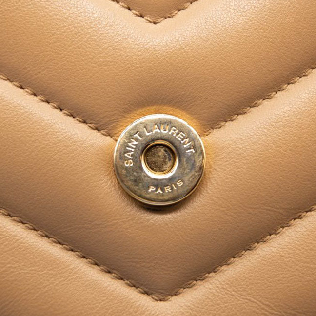 Saint Laurent Small Beige Loulou Shoulder Bag YSL Monogram