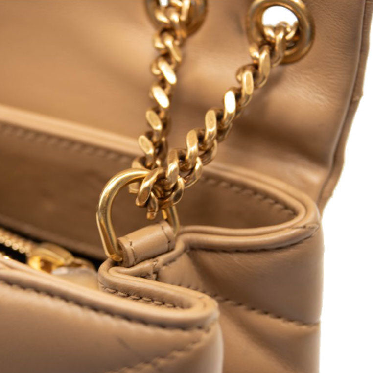 Saint Laurent Small Beige Loulou Shoulder Bag YSL Monogram
