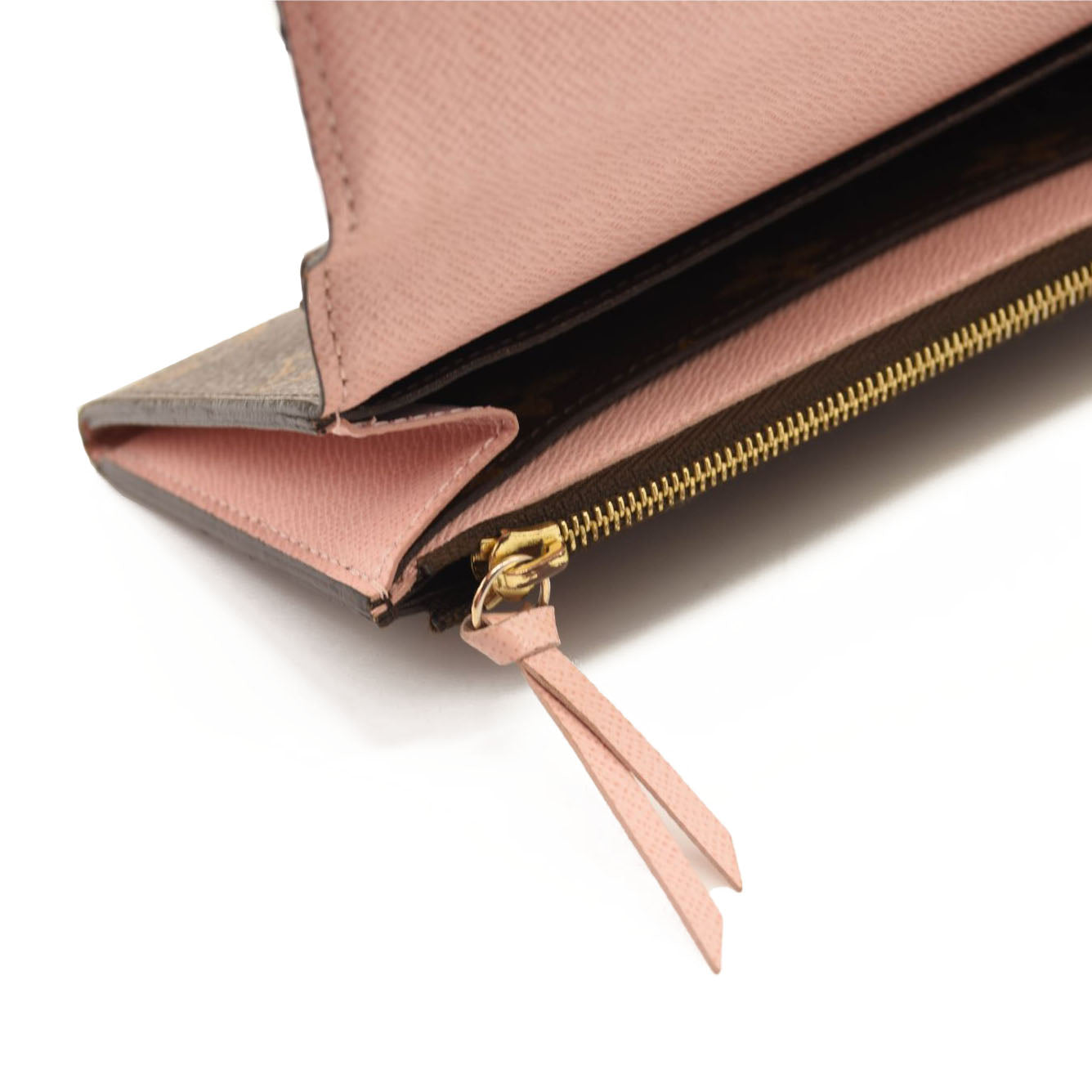 LOUIS VUITTON Monogram Emilie Wallet Rose Ballerine