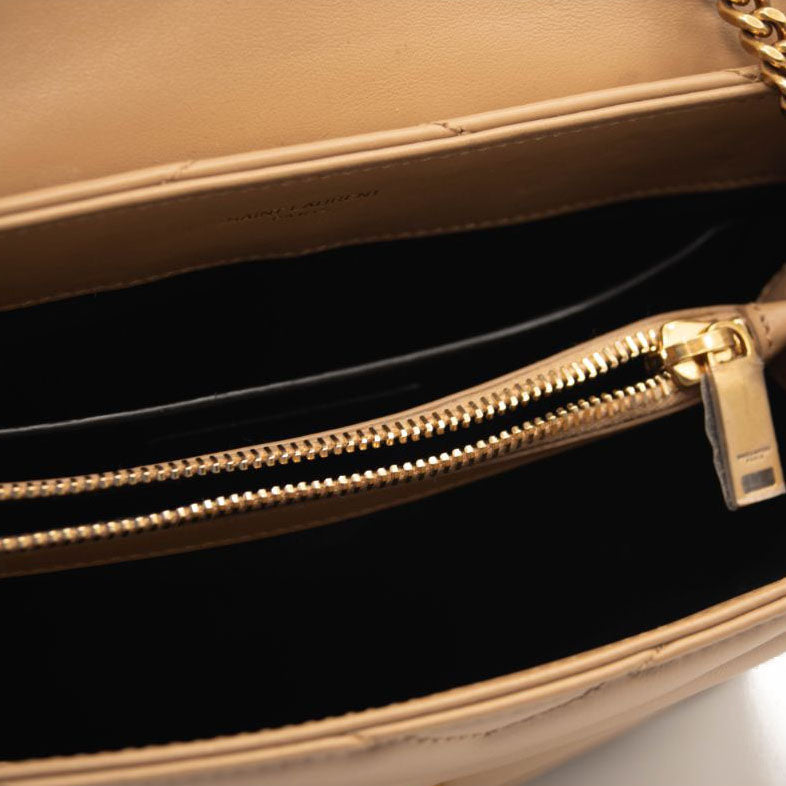 Saint Laurent Small Beige Loulou Shoulder Bag YSL Monogram