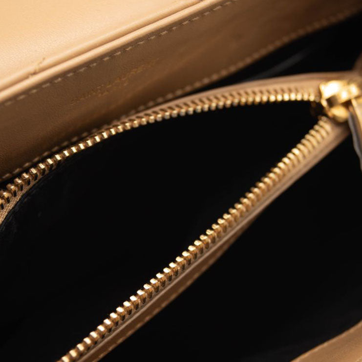 Saint Laurent Small Beige Loulou Shoulder Bag YSL Monogram