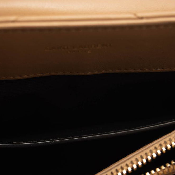 Saint Laurent Small Beige Loulou Shoulder Bag YSL Monogram