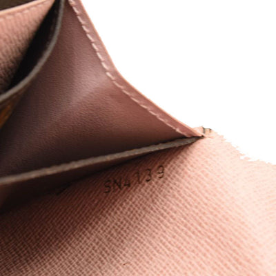 USED LOUIS VUITTON Monogram Emilie Wallet Rose Ballerine