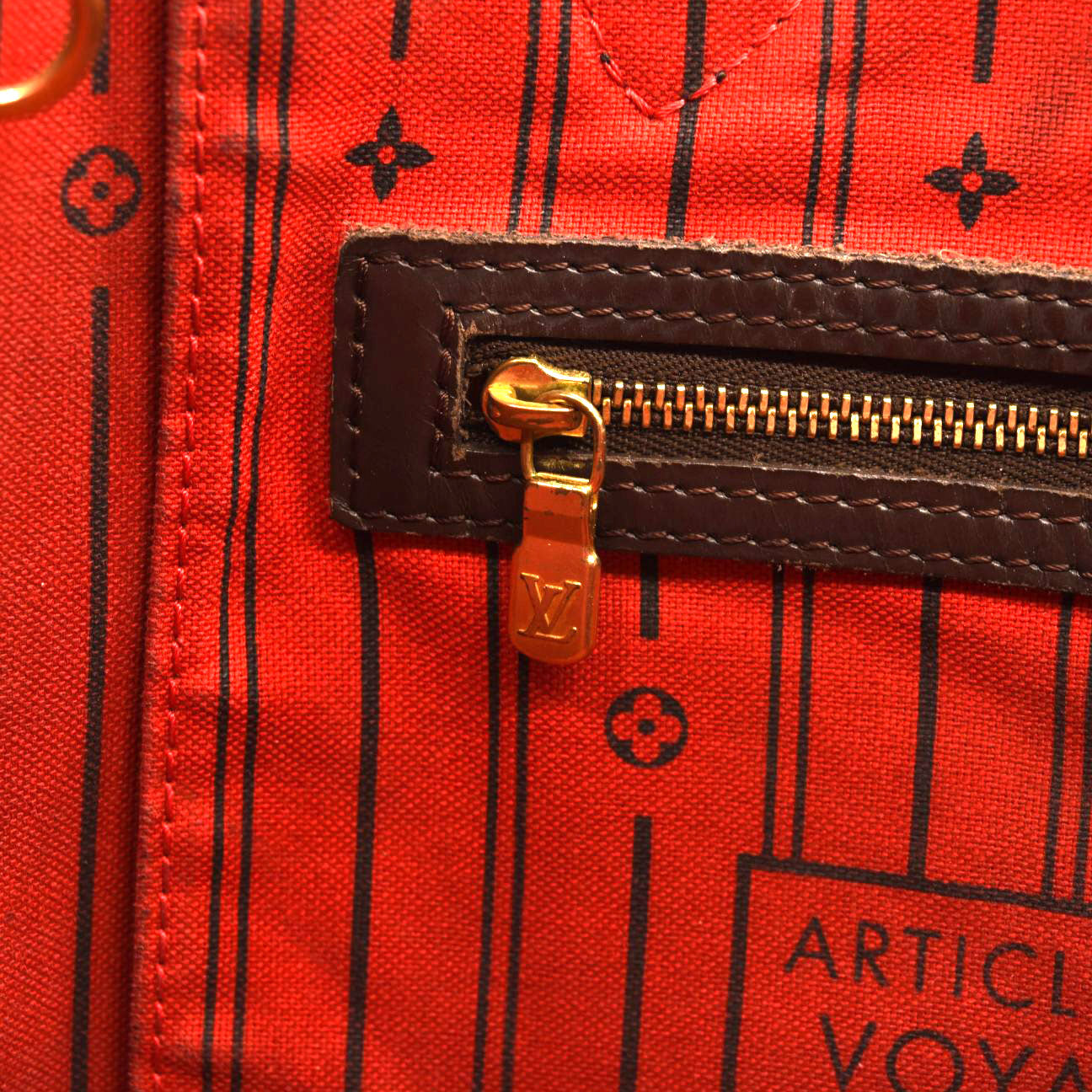 USED LOUIS VUITTON Damier Ebene Neo Neverfull MM