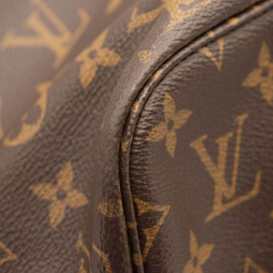 USED Louis Vuitton Monogram Neverfull MM Rose Ballerine