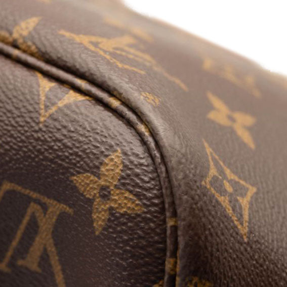 USED Louis Vuitton Monogram Neverfull MM Rose Ballerine