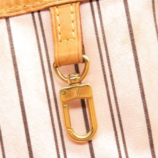 USED Louis Vuitton Monogram Neverfull MM Rose Ballerine