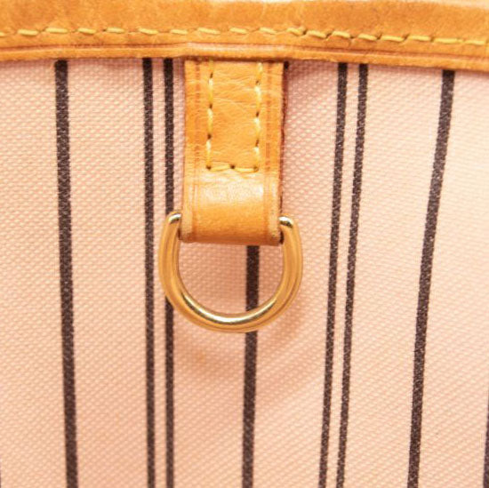 USED Louis Vuitton Monogram Neverfull MM Rose Ballerine