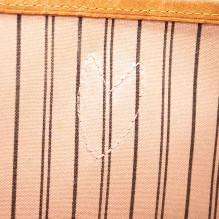 USED Louis Vuitton Monogram Neverfull MM Rose Ballerine