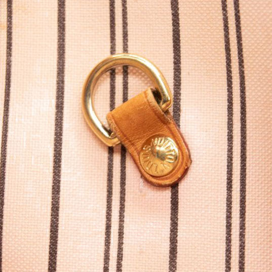 USED Louis Vuitton Monogram Neverfull MM Rose Ballerine