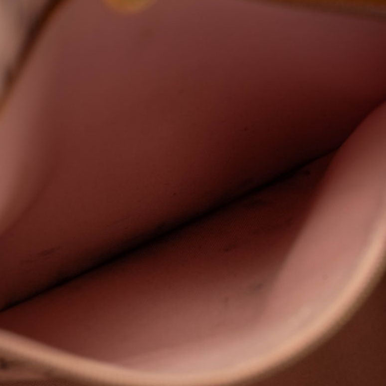 USED Louis Vuitton Monogram Neverfull MM Rose Ballerine