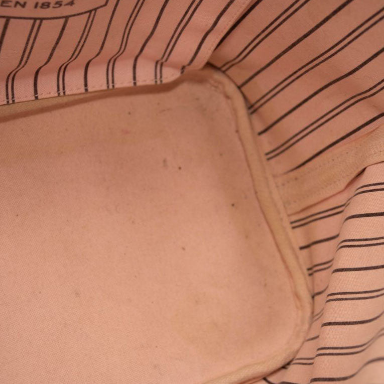 USED Louis Vuitton Monogram Neverfull MM Rose Ballerine