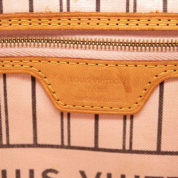 USED Louis Vuitton Monogram Neverfull MM Rose Ballerine