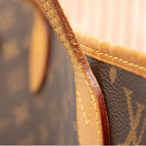 USED Louis Vuitton Monogram Neverfull MM Rose Ballerine