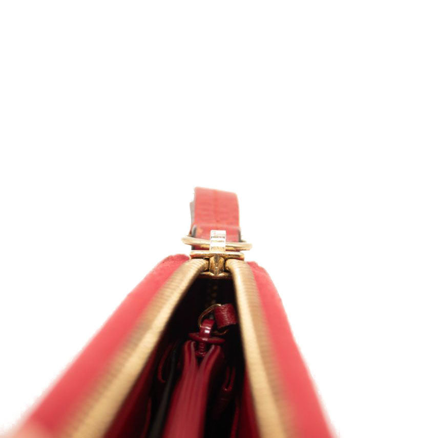 Gucci Calfskin GG Marmont Continental Zip Wallet Hibiscus Red