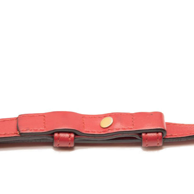 Gucci Calfskin Matelasse Small GG Marmont Chain Shoulder Bag Hibiscus Red